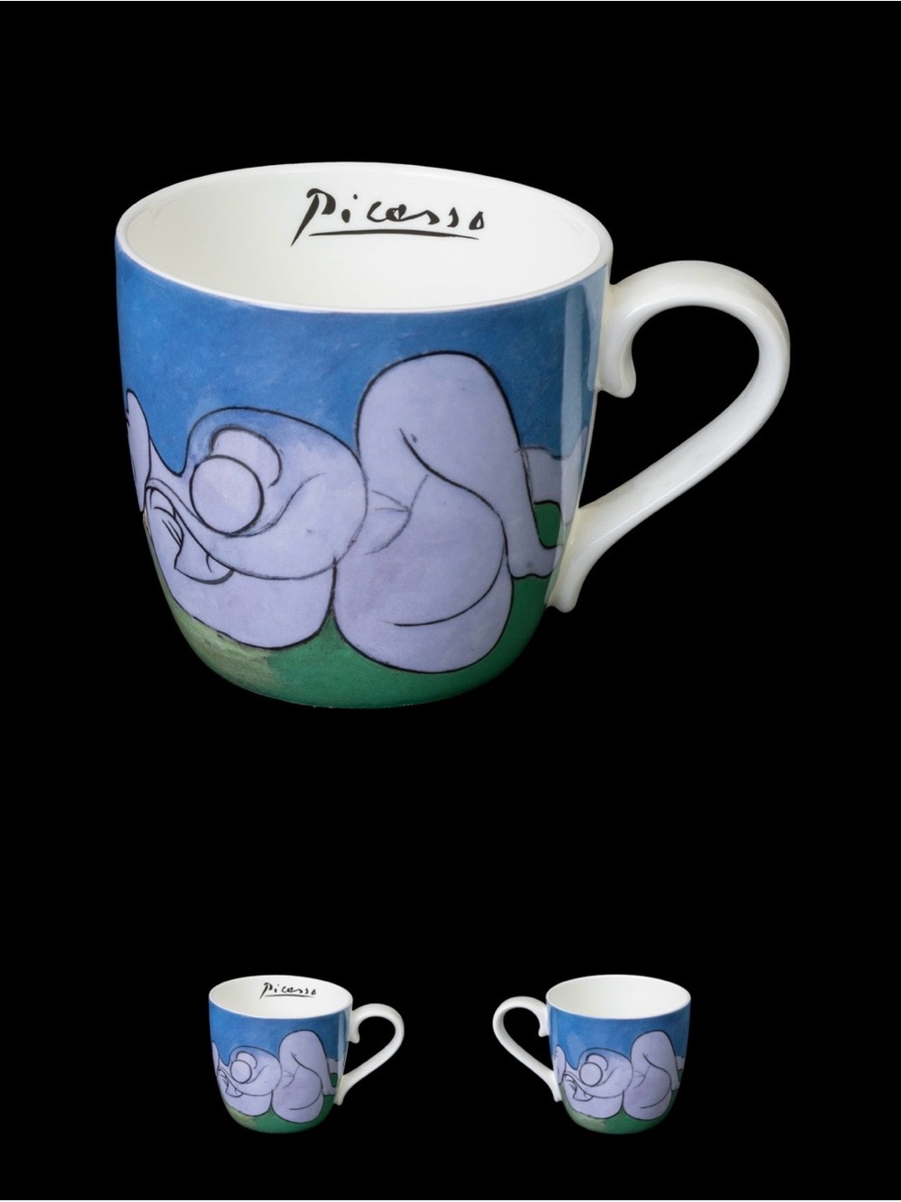 Blue Ceramic Art Mug